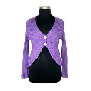 Skovhuus L Purple Cardigan ~Boutique~ Hi-Low | Art To Wear | Scandinavian